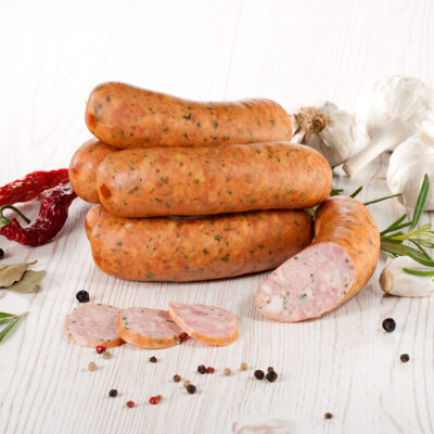 Kiełbasa z czosnkiem niedźwiedzim