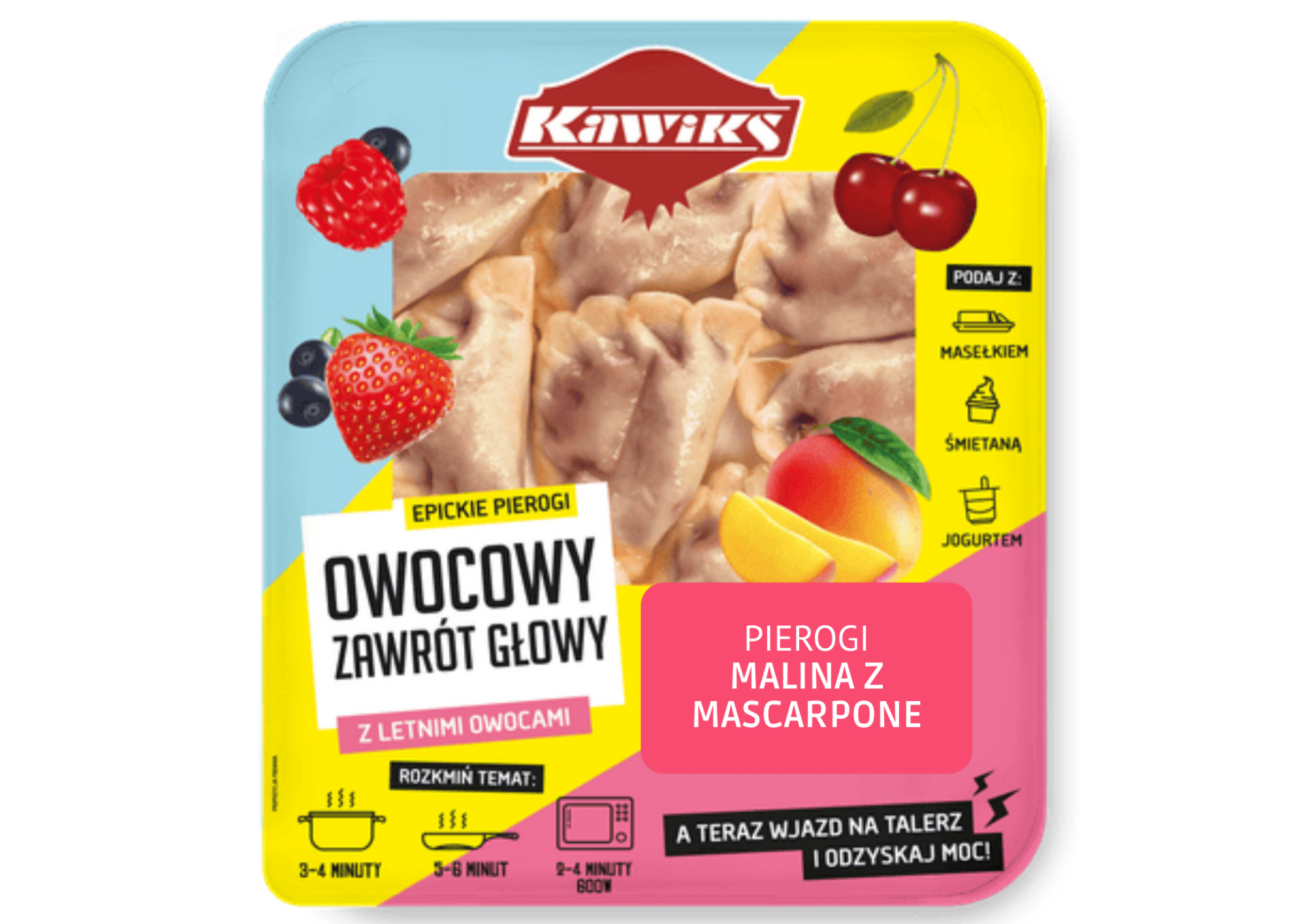 Pierogi malina z mascarpone packshot Pierogi malina z mascarpone packshot