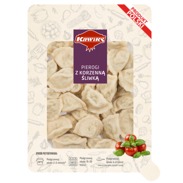 PIEROGI Z KORZENNĄ ŚLIWKĄ